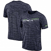 Seattle Seahawks Nike Sideline Velocity Performance T-Shirt Heathered College Navy,baseball caps,new era cap wholesale,wholesale hats